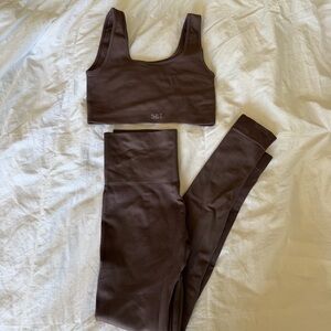 Set Active Set - Sports Bra & High-Waist Leggings - Purple XS/S